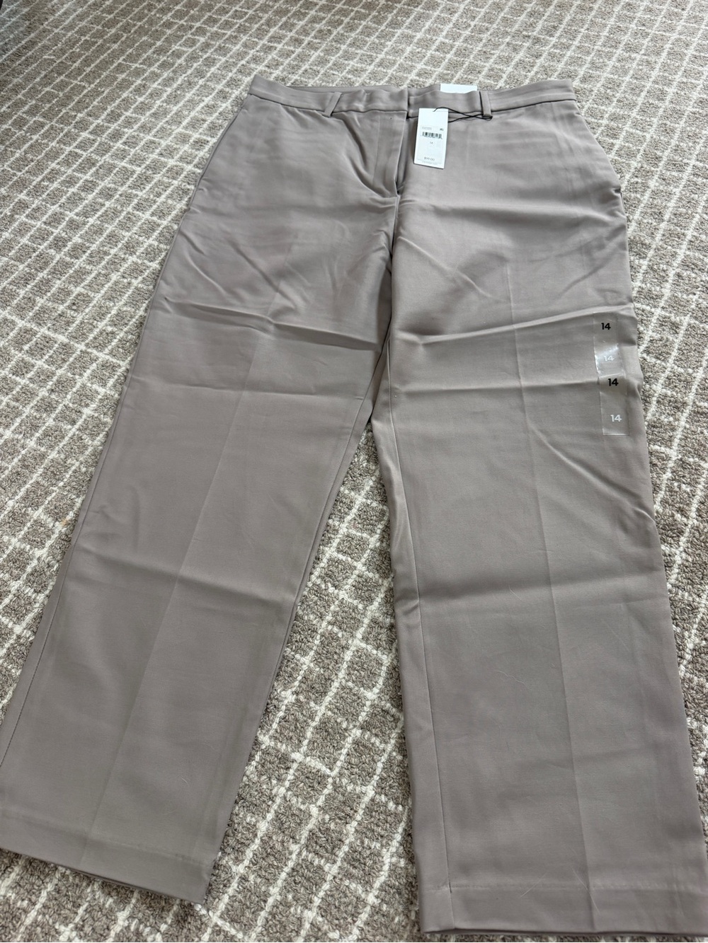 Calvin Klein Men's Straight-Leg Chinos in Taupe Gray